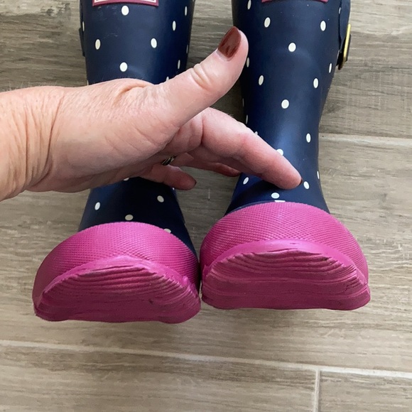 Joules 6 Molly Welly midi polka dot rain boots - Picture 4 of 7
